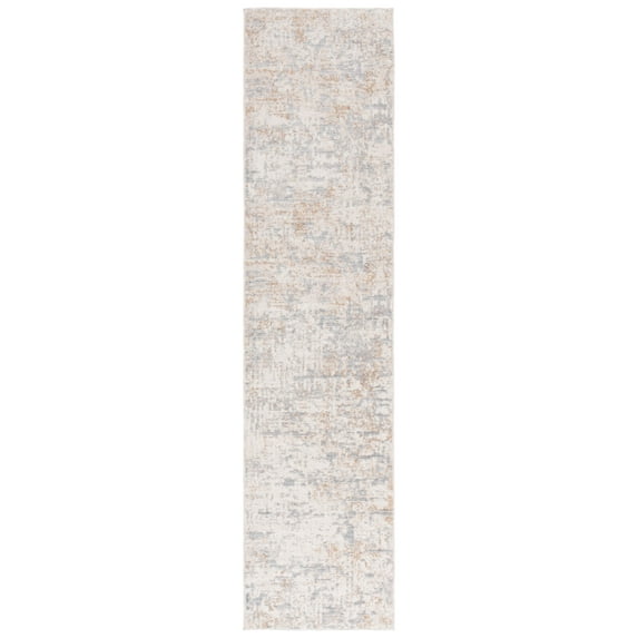 SAFAVIEH Sabrina Thornton Abstract Runner Rug, Ivory/Grey, 2' x 8'