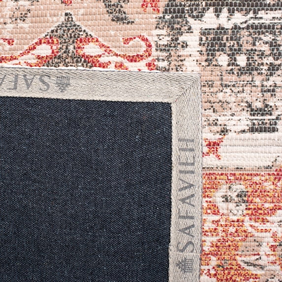 SAFAVIEH Saffron Alvina Distressed Area Rug, Beige/Red, 8' x 10'