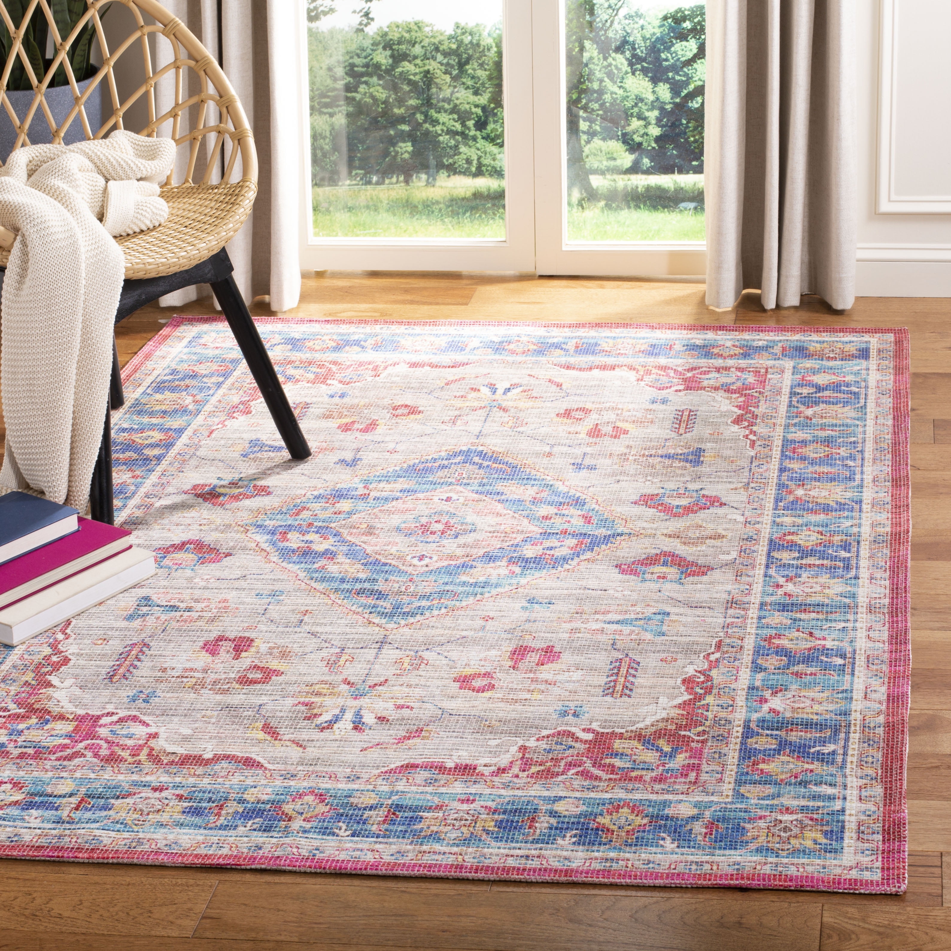 Ivory Cotton Chenille 59'' Handmade Reversible Area Rug