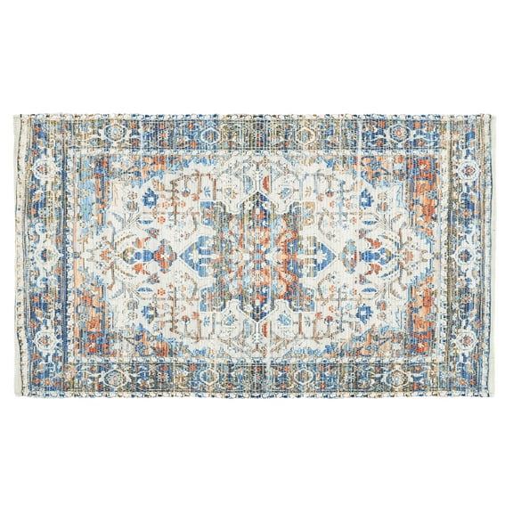 SAFAVIEH Saffron Coty Geometric Area Rug, Grey/Blue, 2'3" x 4'