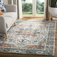 thumbnail image 1 of SAFAVIEH Saffron Coty Geometric Cotton Area Rug, Grey/Blue, 6' x 9', 1 of 5