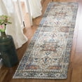 thumbnail image 1 of SAFAVIEH Saffron Coty Geometric Cotton Runner Rug, Grey/Blue, 2'3" x 6', 1 of 7