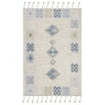 thumbnail image 1 of SAFAVIEH Saffron Enric Abstract Geometric Wool Area Rug, Beige/Blue, 3' x 5', 1 of 6