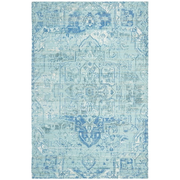 SAFAVIEH Saffron Erksine Geometric Area Rug, Aqua/Blue, 8' x 10'