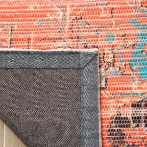 SAFAVIEH Saffron Erksine Geometric Runner Rug, Rust/Blue, 2'3" x 8'