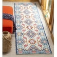 thumbnail image 1 of SAFAVIEH Saffron Everette Floral Cotton Runner Rug, Cream/Blue, 2'3" x 8', 1 of 7