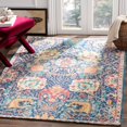thumbnail image 1 of SAFAVIEH Saffron Jessamine Border Cotton Area Rug, Blue/Orange, 3' x 5', 1 of 5