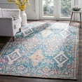 thumbnail image 1 of SAFAVIEH Saffron Justina Floral Cotton Area Rug, Turquoise/Peach, 3' x 5', 1 of 5