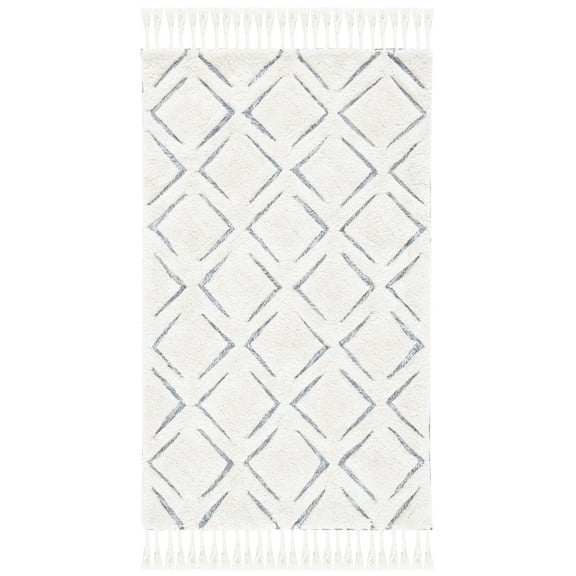 SAFAVIEH Sahara Ashlea Geometric Area Rug, Ivory/Grey, 3' x 5'