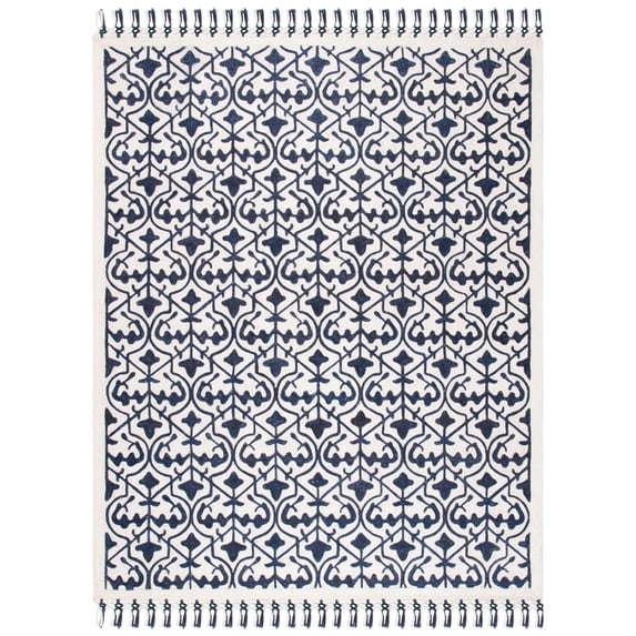 SAFAVIEH Sahara Catriona Geometric Area Rug, Navy/Ivory, 8' x 10'