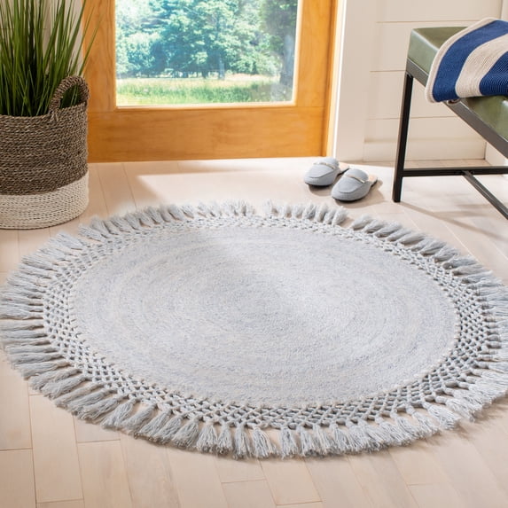 SAFAVIEH Sahara Collection SAH490M Handmade Blue Rug