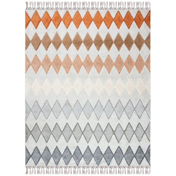 SAFAVIEH Sahara Hester Geometric Area Rug, Grey/Charcoal, 8' x 10'