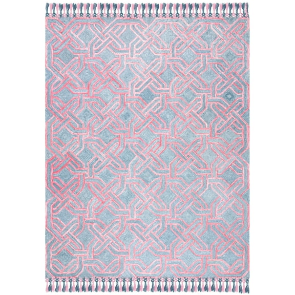 SAFAVIEH Sahara Horgan Geometric Area Rug, Pink/Grey, 8' x 10'