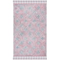 thumbnail image 1 of SAFAVIEH Sahara Horgan Geometric Trellis Area Rug, Pink/Grey, 6' x 9', 1 of 4