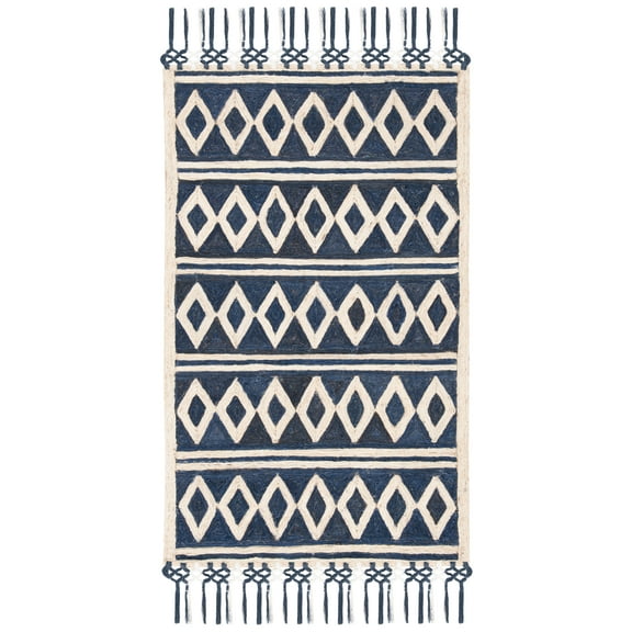 SAFAVIEH Sahara Maksim Geometric Area Rug, Blue/Beige, 3' x 5'