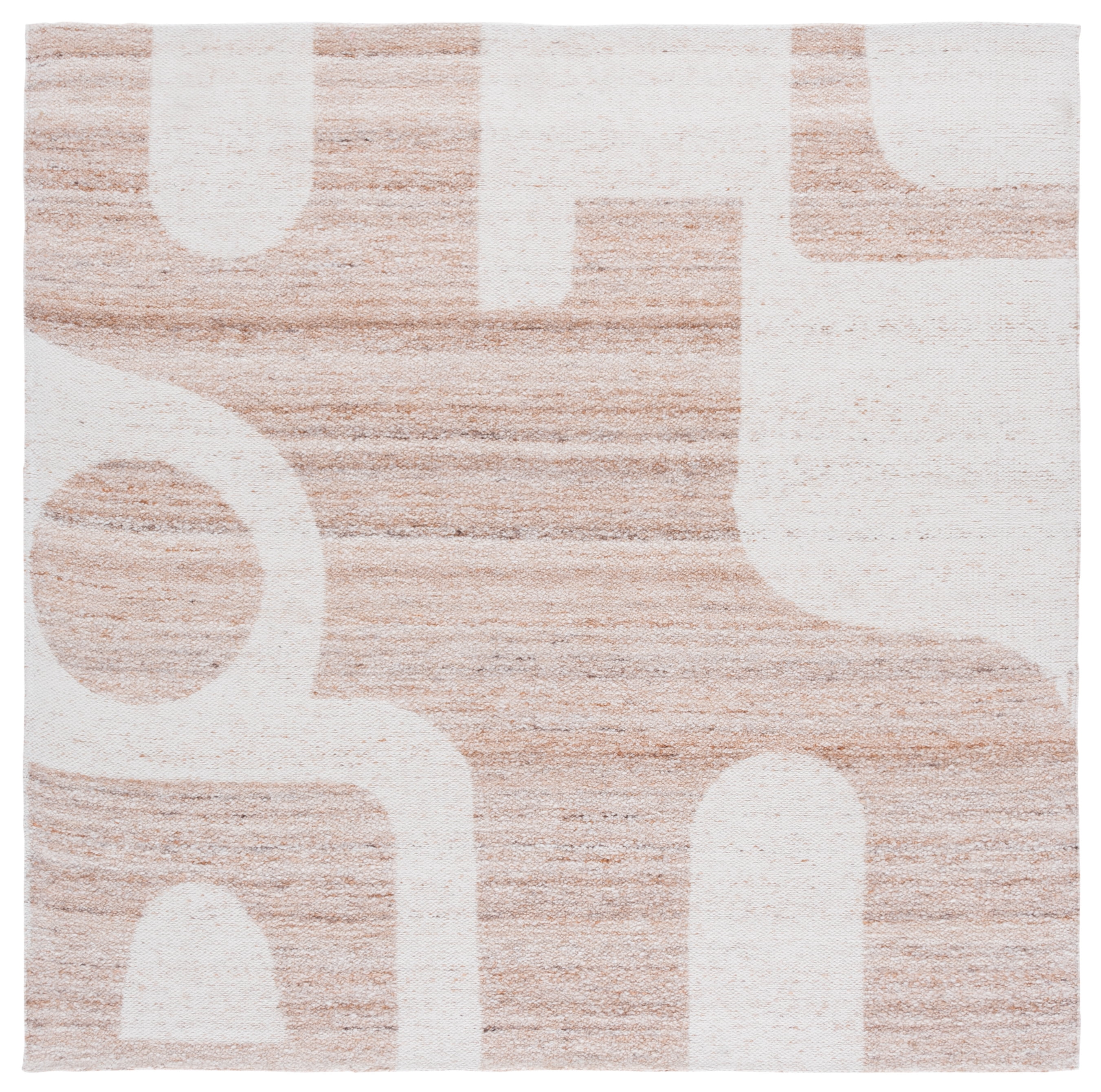 SAFAVIEH Sahara Marcus Geometric Area Rug, Natural/Ivory, 6' x 6' Square