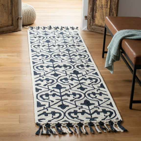 SAFAVIEH Sahara SAH407N Handmade Navy / Ivory Rug