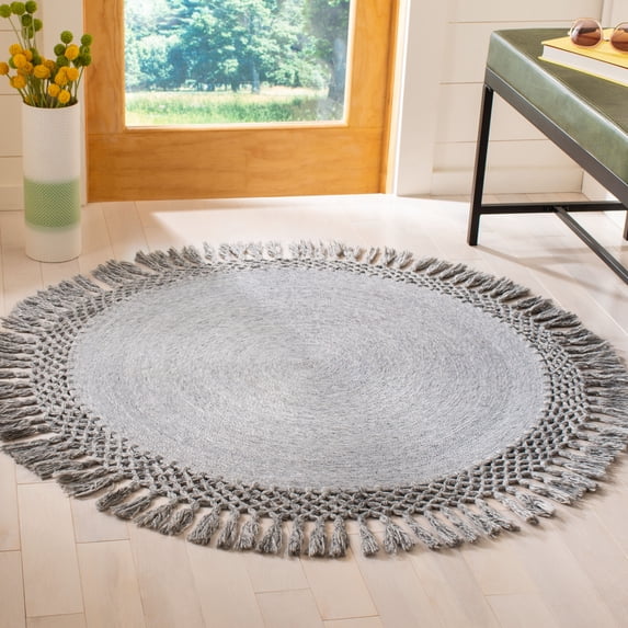 SAFAVIEH Sahara SAH490G Handmade Silver Rug