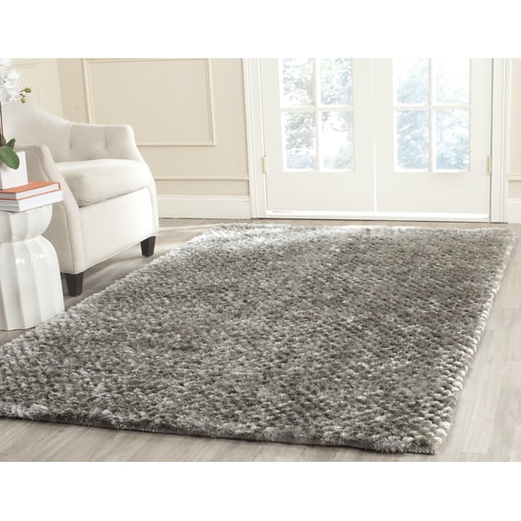 SAFAVIEH Saint Tropez Caymen Solid Area Rug, Silver, 5' x 8'