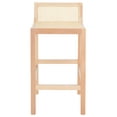 thumbnail image 1 of SAFAVIEH Saito Square Low Back Counter Stool, Natural/Natural, 1 of 13