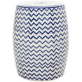 thumbnail image 1 of SAFAVIEH Salana 18" Modern Geometric Ceramic Garden Stool, White/Navy, 1 of 1