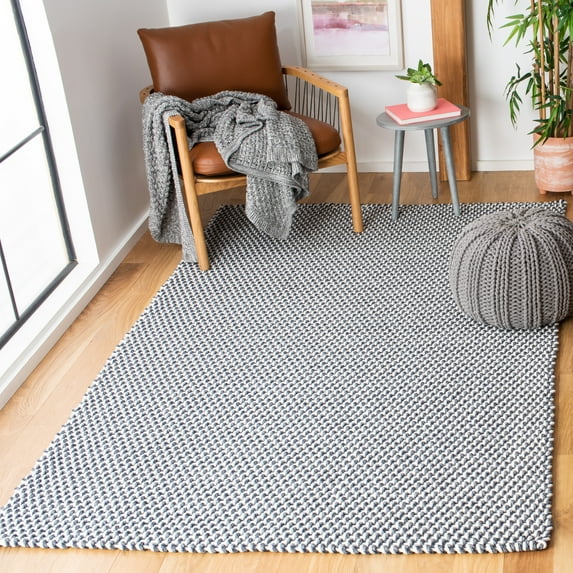 Safavieh Salem Corynn Solid Cotton Area Rug, Dark Blue, 6' x 9'