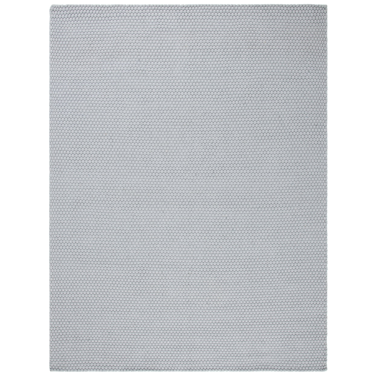 Gray Handmade Cotton Basket Weave 6' x 9' Area Rug