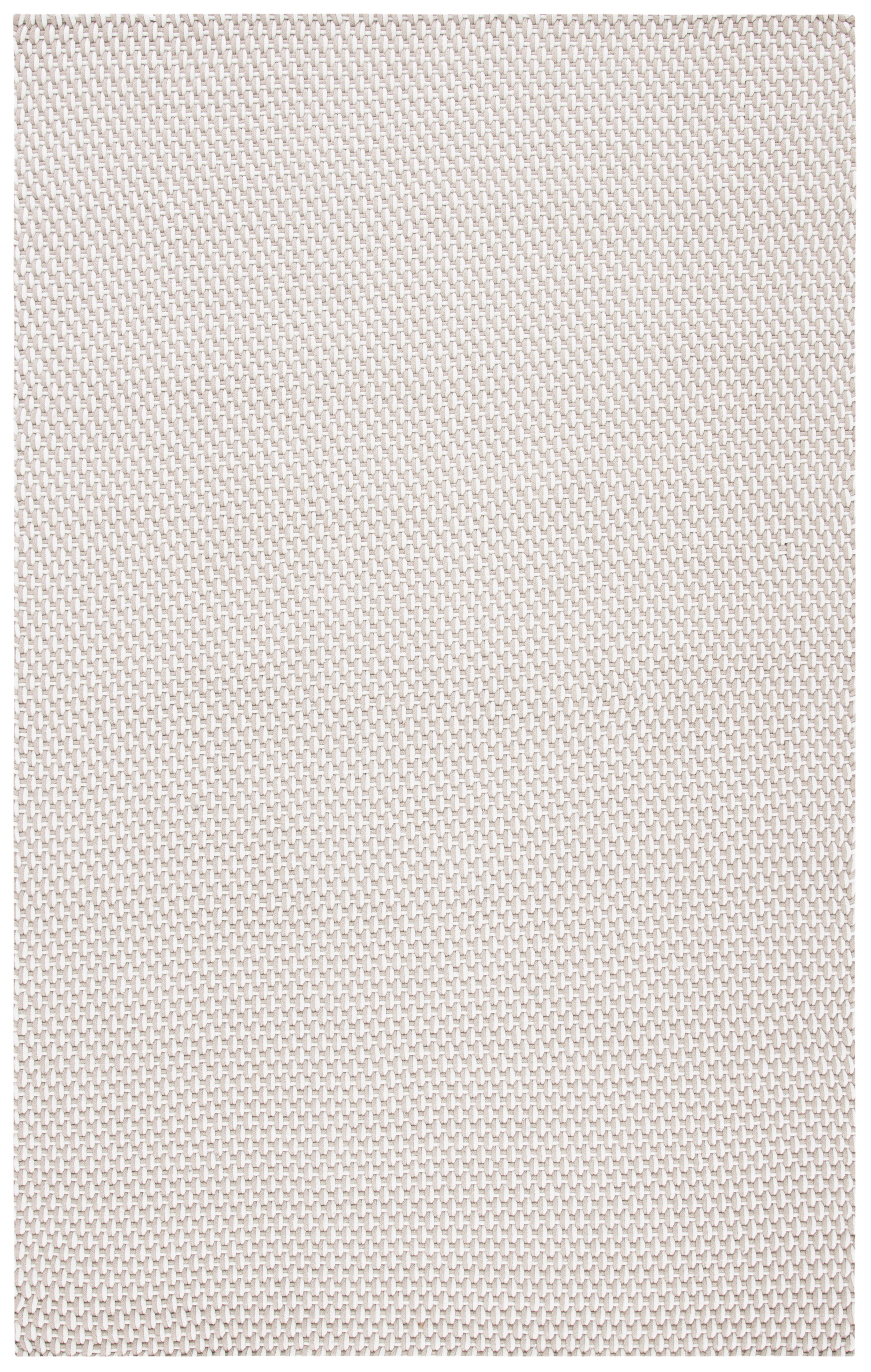 SAFAVIEH Salem Corynn Solid Cotton Area Rug, Beige/Ivory, 5' x 8'