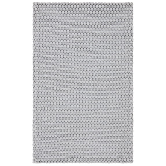 SAFAVIEH Salem Fulton Solid Cotton Area Rug, Grey, 4' x 6'