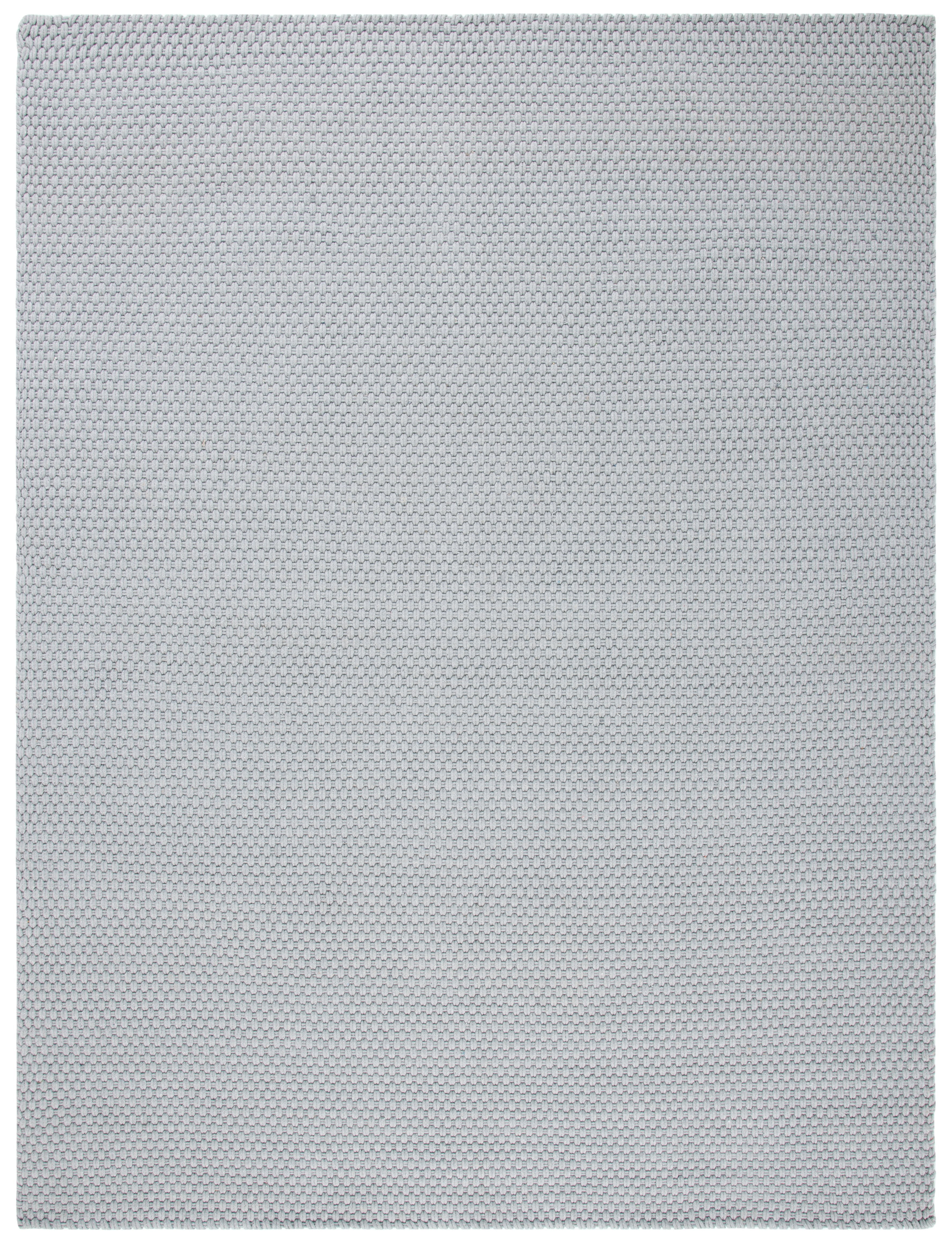 Cozy Basket Weave 8' x 10' Hand-Knotted Gray Area Rug