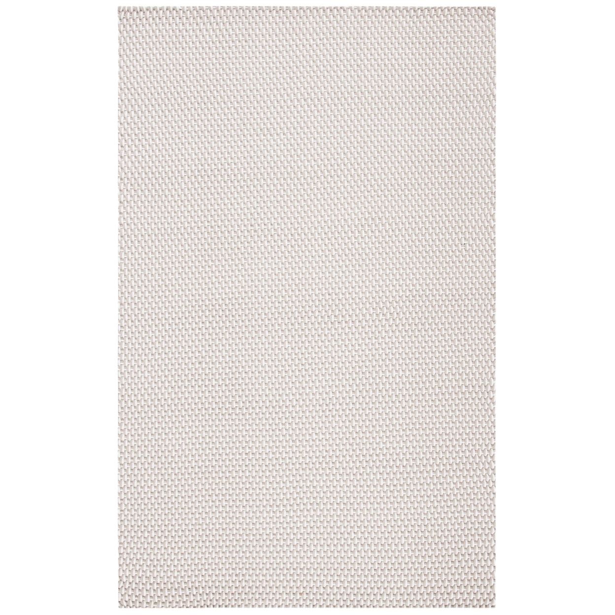 Ivory Handwoven Cotton Basket Weave 4' x 6' Area Rug