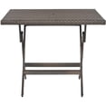 thumbnail image 1 of SAFAVIEH Samana Outdoor Patio Square Rattan Folding Table, Brown, 1 of 4