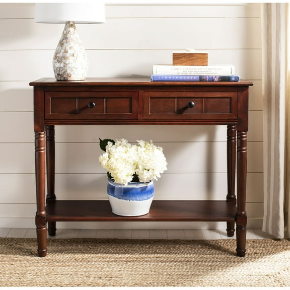 SAFAVIEH Samantha 2-Drawer Console Table Dark Cherry