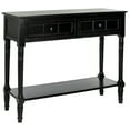 thumbnail image 1 of SAFAVIEH Samantha Contemporary 2 Drawer Console, Distressed Black, 1 of 7