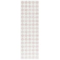 thumbnail image 1 of SAFAVIEH Santa Clara Elwyn Checkered Polyester Machine Washable Runner Rug, Ivory/Beige, 2'6" x 8', 1 of 7