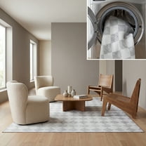 SAFAVIEH Santa Clara Zelma Geometric Polyester Area Rug, Gray/Ivory, 8' x 10'