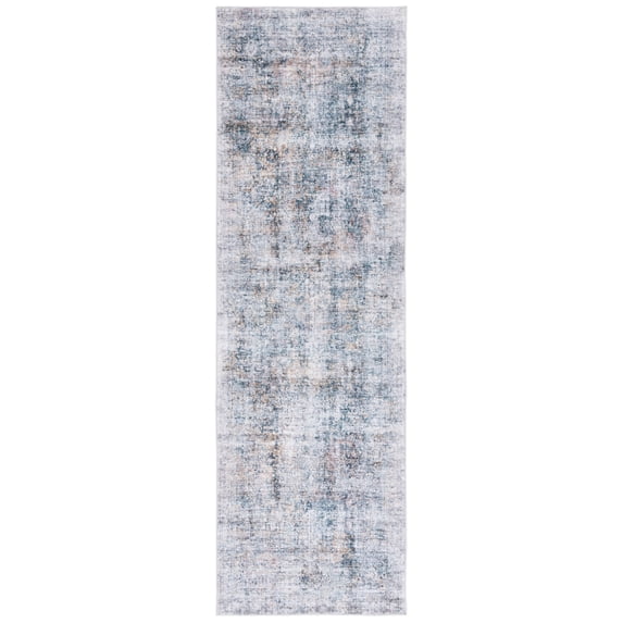 SAFAVIEH Santa Monica Alice Abstract Polyester Runner Rug, Dark Green/Beige, 2'6" x 8'