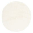 thumbnail image 1 of SAFAVIEH Santa Monica Cali Solid Shag Area Rug, Ivory, 3' x 3' Round, 1 of 9