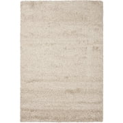 SAFAVIEH Santa Monica Cali Solid Shag Area Rug, Beige, 4' x 6'