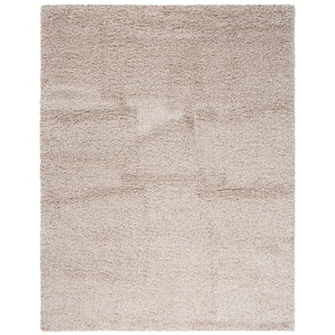 SAFAVIEH Santa Monica Chelsey Solid Shag Area Rug, Beige, 9' x 12'