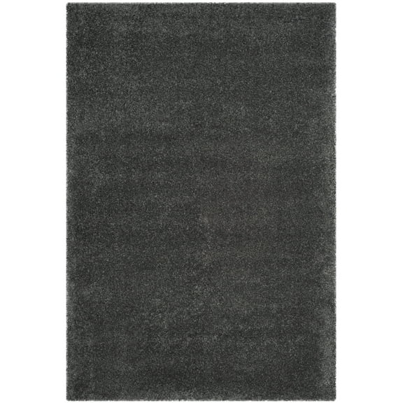 SAFAVIEH Santa Monica Chelsey Solid Shag Area Rug, Dark Grey, 9'6" x 13'