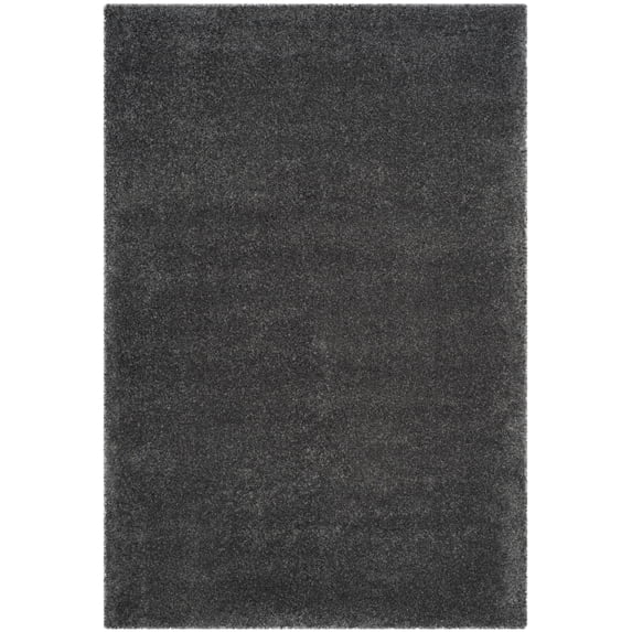 SAFAVIEH Santa Monica Chelsey Solid Shag Area Rug, Dark Grey, 9'6" x 13'