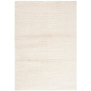 SAFAVIEH Santa Monica Chelsey Solid Shag Area Rug, Ivory, 3' x 5'