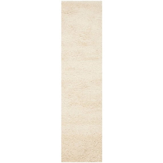 SAFAVIEH Santa Monica Chelsey Solid Shag Area Rug, Ivory, 8' x 10'