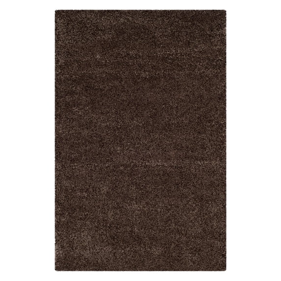 SAFAVIEH Santa Monica Chelsey Solid Shag Area Rug, Mushroom, 8' x 10'