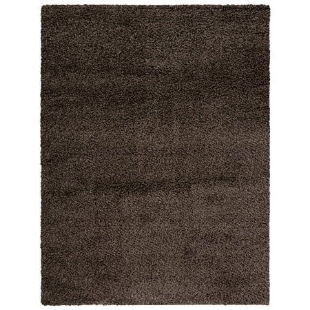 SAFAVIEH Santa Monica Chelsey Solid Shag Area Rug, Mushroom, 9'6" x 13'