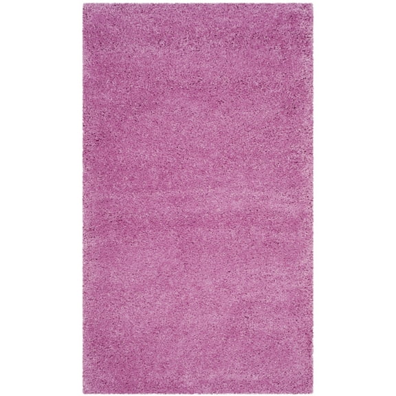 SAFAVIEH Santa Monica Chelsey Solid Shag Area Rug, Pink, 3' x 5'