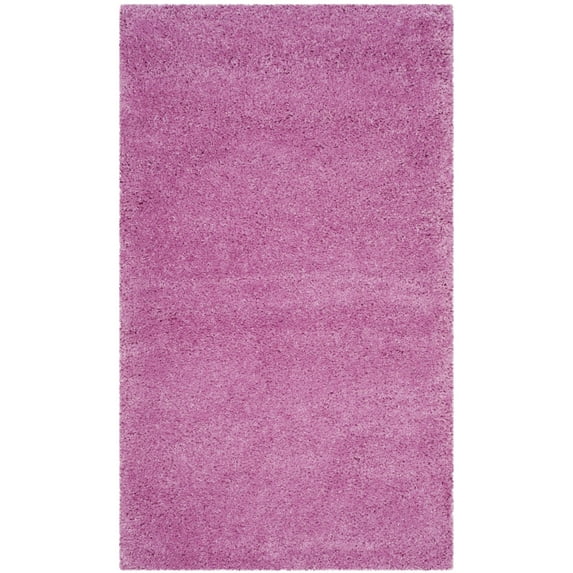 SAFAVIEH Santa Monica Chelsey Solid Shag Area Rug, Pink, 3' x 5'
