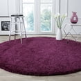 thumbnail image 1 of SAFAVIEH Santa Monica Chelsey Solid Shag Area Rug, Purple, 6'7" x 6'7" Round, 1 of 10