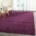 thumbnail image 1 of SAFAVIEH Santa Monica Chelsey Solid Shag Area Rug, Purple, 6'7" x 6'7" Square, 1 of 7